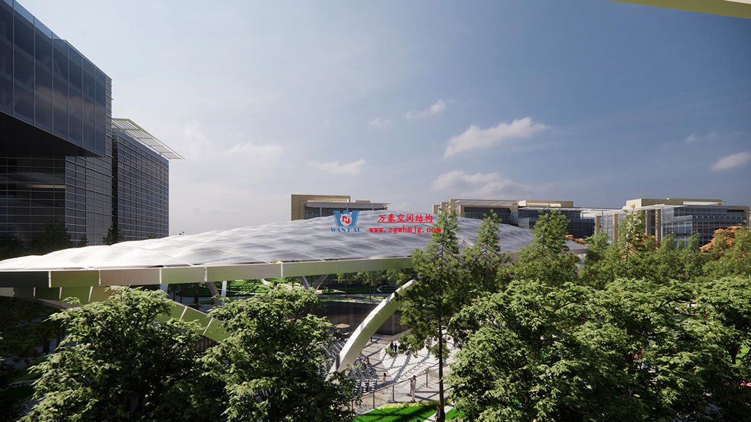 ETFE氣枕膜與雙曲面空間網(wǎng)殼結(jié)構(gòu)結(jié)合是什么樣？一起來一睹真容